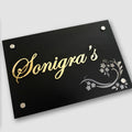 Stylish Floral Corner MS Name Plate