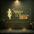 Special 4mm MS Radha Krishna Name Plate in matt gold finish