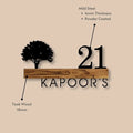 Modernistic MS & Teak Wood Fusion Nameplate