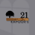 Modernistic MS & Teak Wood Fusion Nameplate