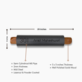 Modern cylindrical LED house nameplate with mild steel body and wood ends
