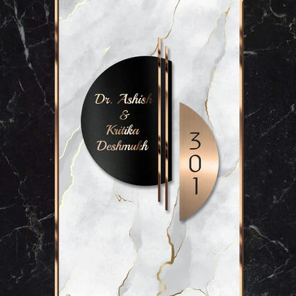 Imperial & Majestic Rose Gold Name Plate