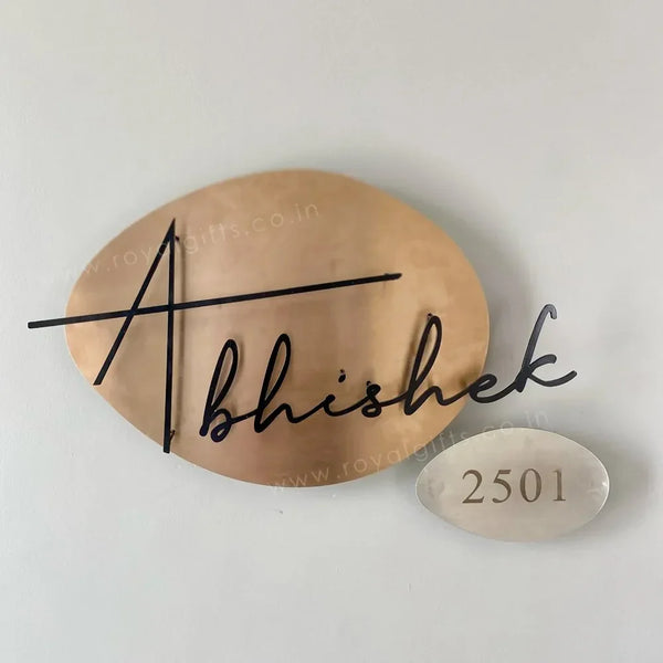 Retro Style Metal House Name Plate