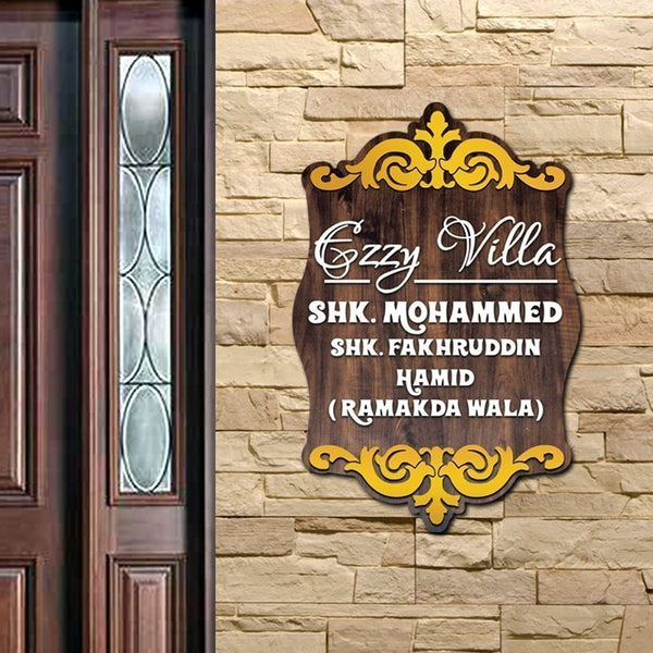 Name Plate - Royal Vintage - Home Name Plate Design