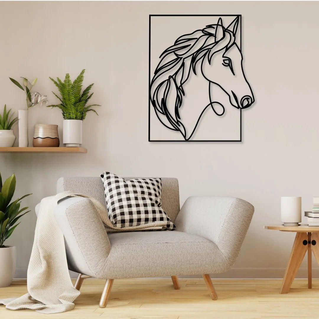 Horse Portrait Metal Wall Art