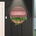 Rose Gold MS Round Planter Name Plate