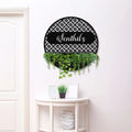 Rose Gold MS Round Planter Name Plate
