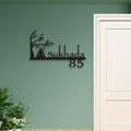Unique Lord Shiva Mild Steel Name Plate for Home
