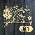 Stainless Steel Gold Mirror Cutout Name Plate
