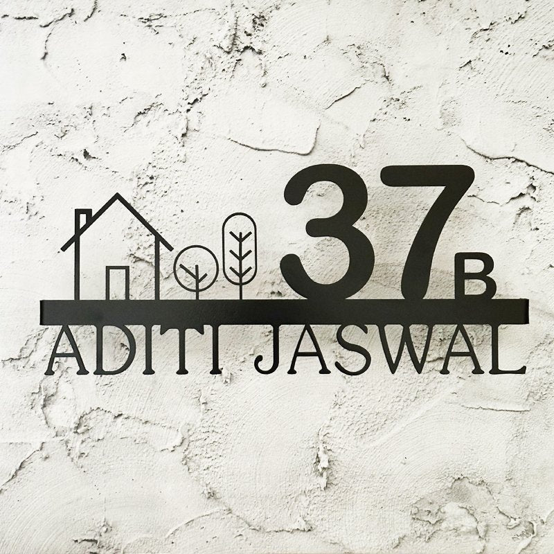 Minimilist & Appealing MS House Name Plate