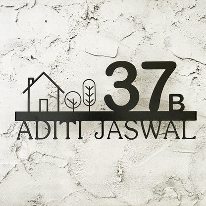 Minimilist & Appealing MS House Name Plate