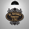 Black Matte Metal House Number Plate - Name Plate Design for Home