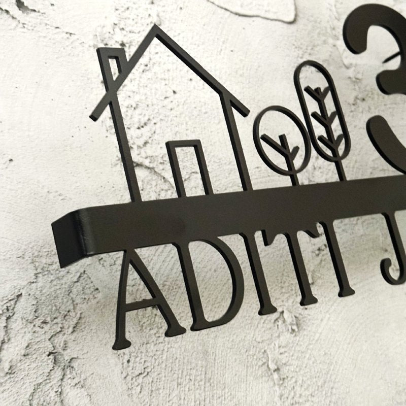 Minimilist & Appealing MS House Name Plate