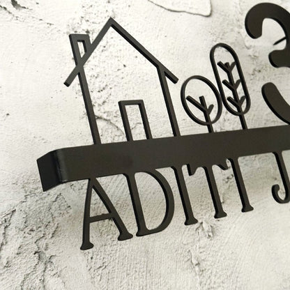 Minimilist & Appealing MS House Name Plate