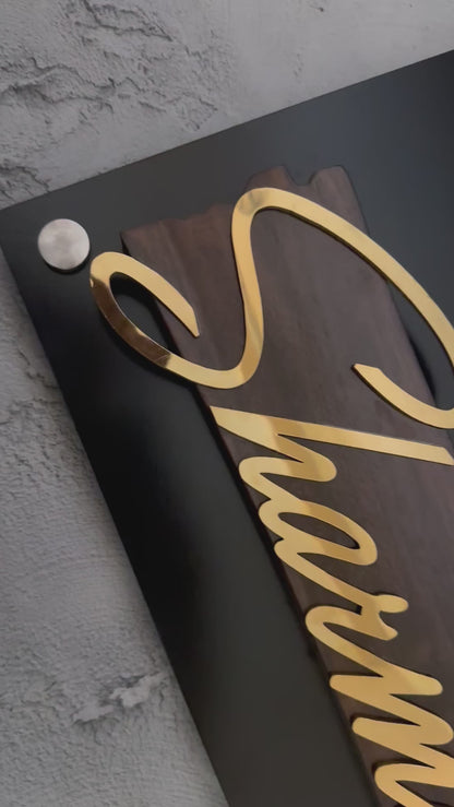 Artistic Brass Letters Name Plate