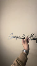 4mm MS Black Matte Couple Name Plate