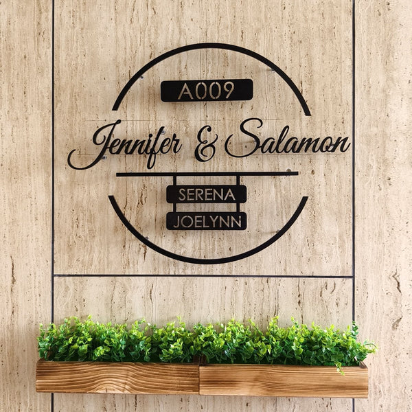 Modern MS Family Name Plate