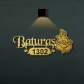 Ganesha Mild Steel Name Plate - Customized Nameplates for Home Online