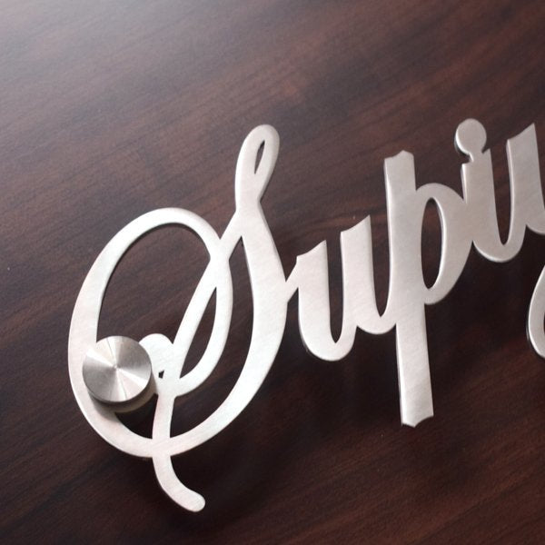 Stainless Steel Name Plate - Name Plate Design for Home