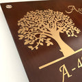 Teak Wood Mahogany Name Plate