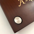Teak Wood Mahogany Name Plate
