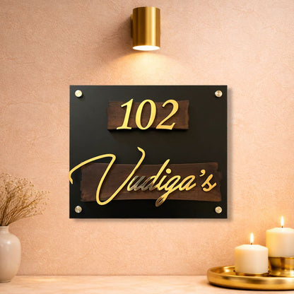 Artistic Brass Letters Name Plate
