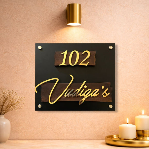 Artistic Brass Letters Name Plate
